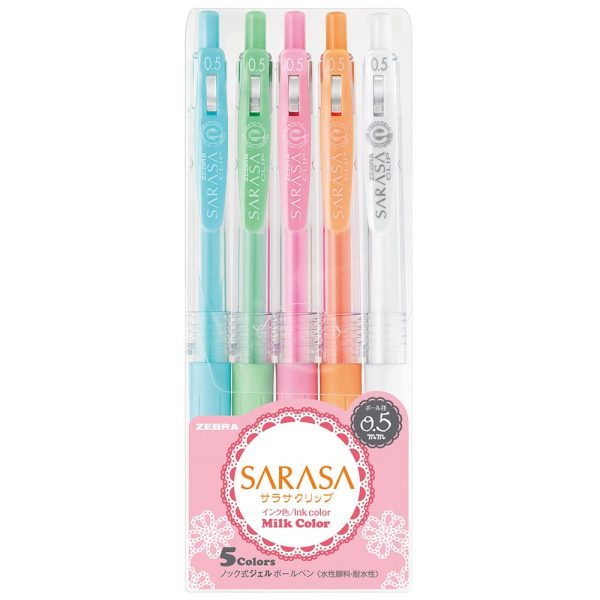 Zebra Sarasa Clip 0.5 Milk 5 Color Japan Ballpoint Pen Jj15-5C-Mk Cheap