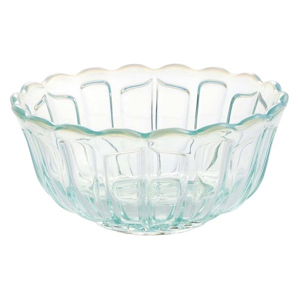 Hirota Glass Japan Yukinohana Blue Shallow Bowl Soda-Lime Glass Fashion
