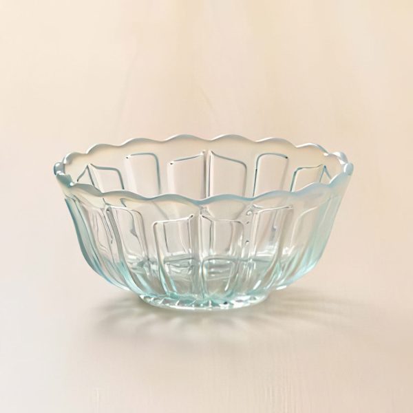 Hirota Glass Japan Yukinohana Blue Shallow Bowl Soda-Lime Glass Fashion - Image 2