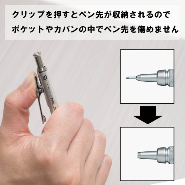 Pentel Graph Gear 1000 0.5Mm Mechanical Pencil - Silver - Made In Japan For Sale - Image 4